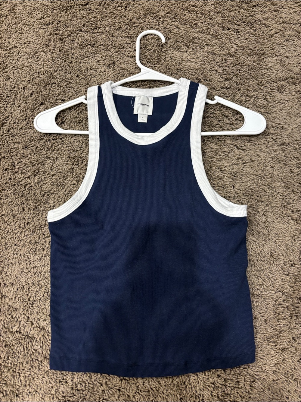 Reserved Navy Tank Top with White Trim - Kids